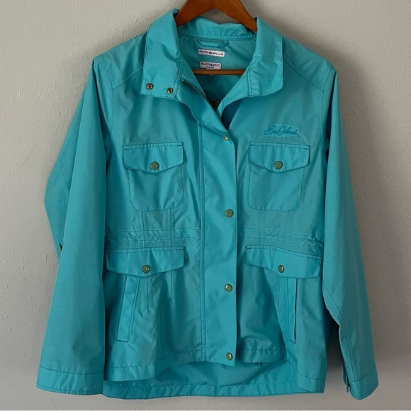 Peter Millar Element Water Blue Waterproof Jacket Size Large - Picture 14 of 14